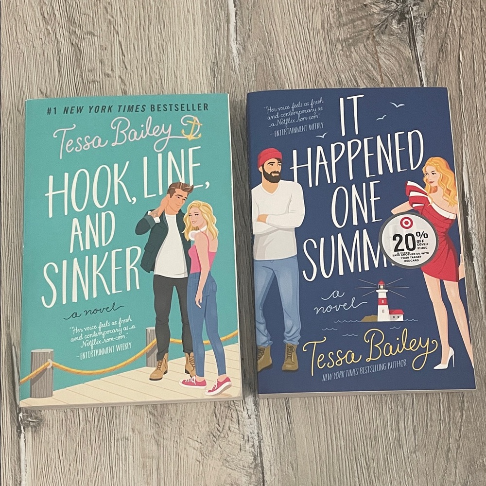 Tessa Bailey Novel Set - Hook, Line, and Sinker & It Happened One Summer